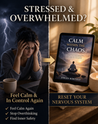 stressed woman overwhelmed working on laptop transforming into calm state with ebook nervous system reset guide